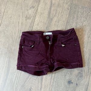 Magenta jean shorts no stained